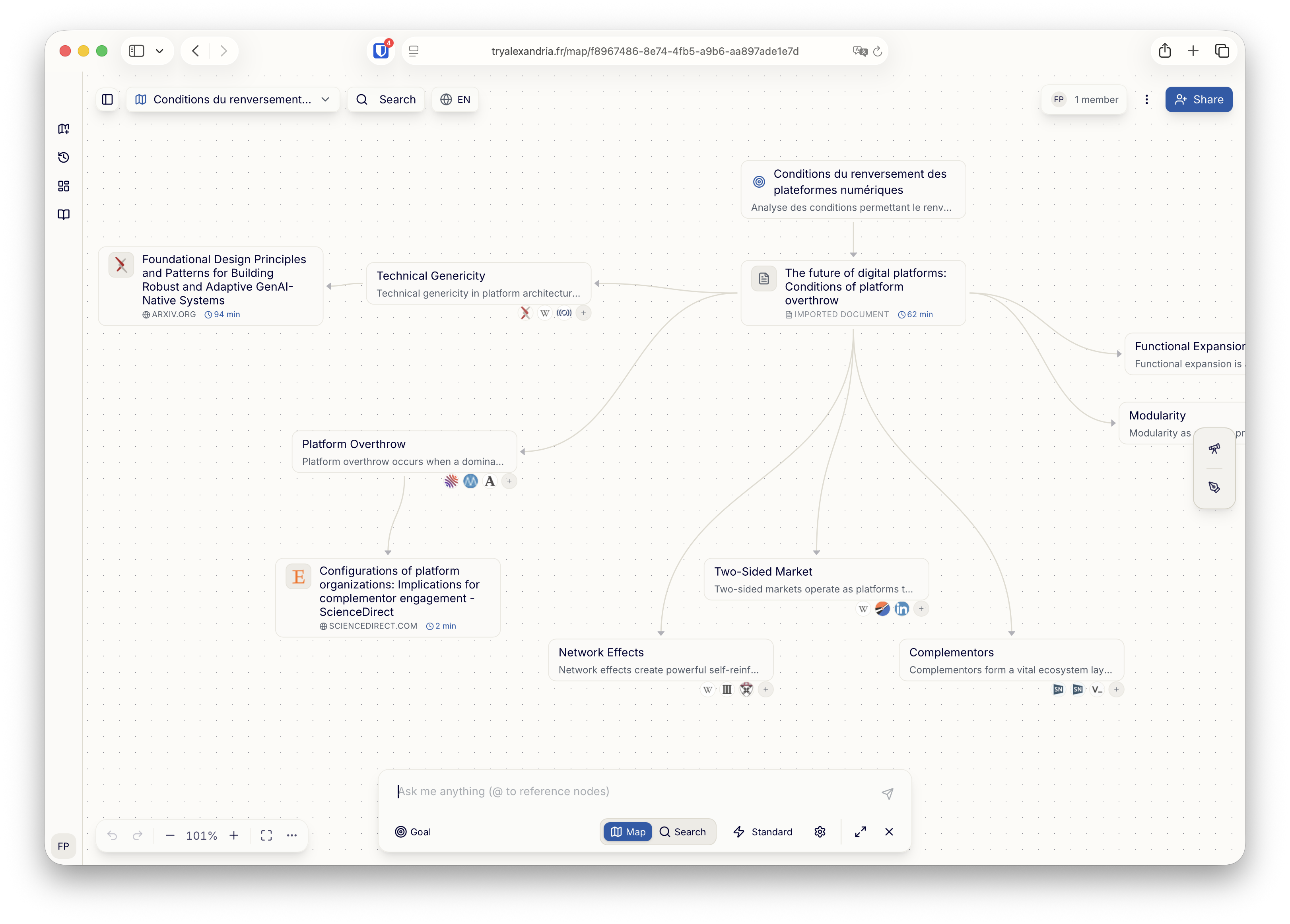 AlexandrIA — AI-powered knowledge mapping