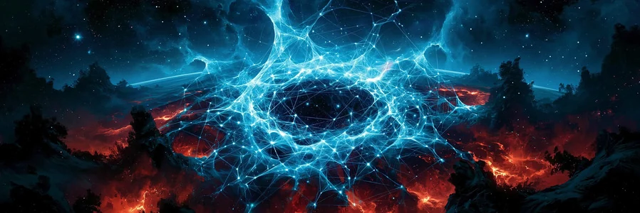 Original Qdrant article illustration of a glowing network