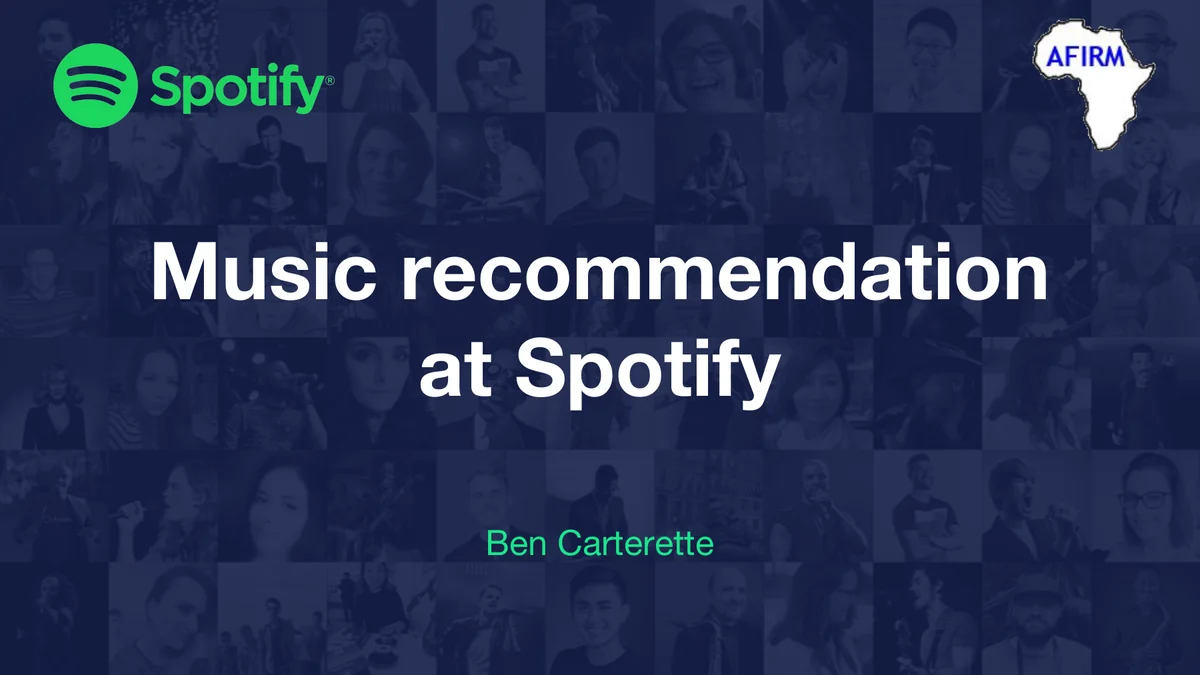 First page of Music recommendation at Spotify.