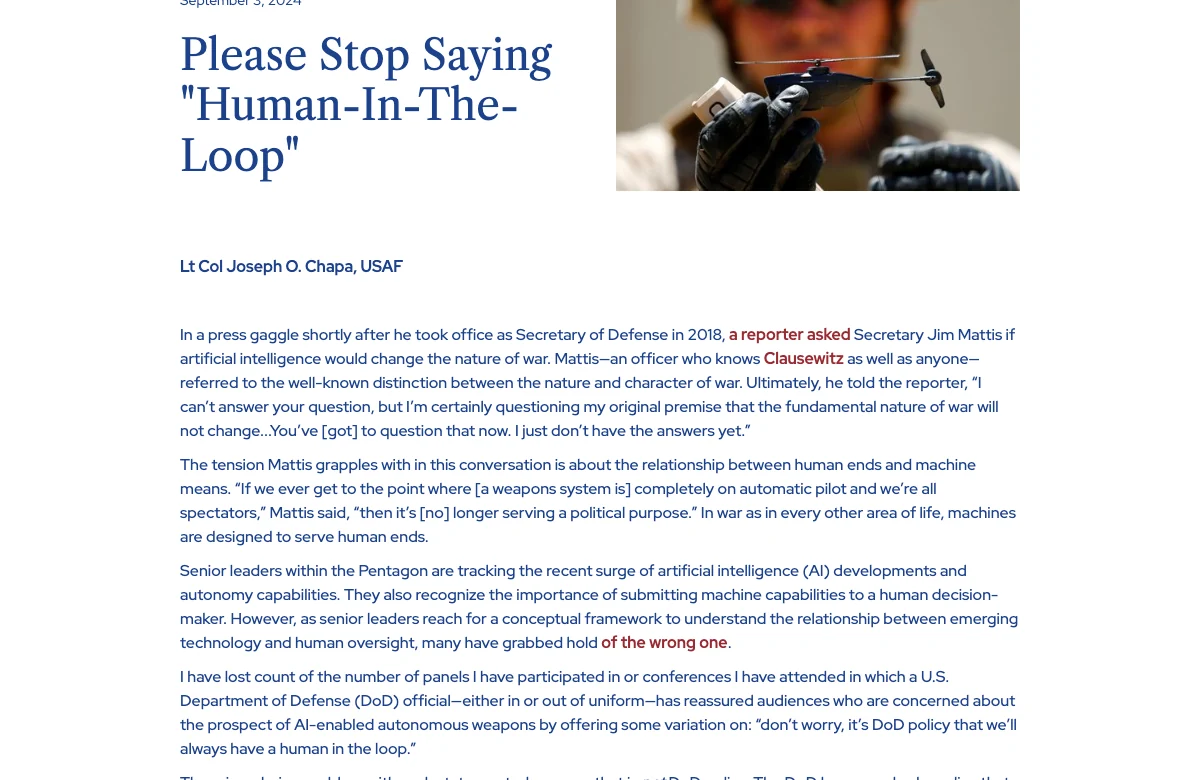 Screenshot of Please Stop Saying "Human-In-The-Loop"