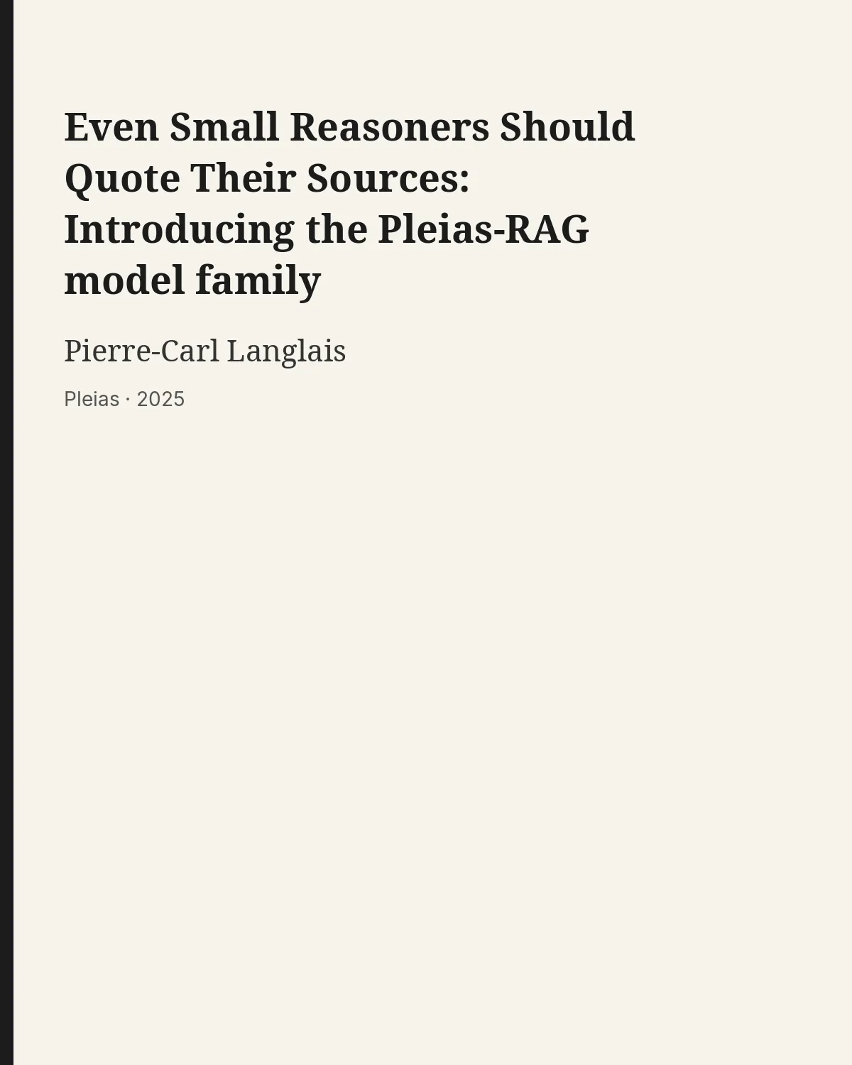 Bibliographic record for Even Small Reasoners Should Quote Their Sources.