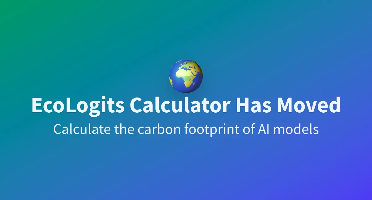 Preview of EcoLogits Calculator.