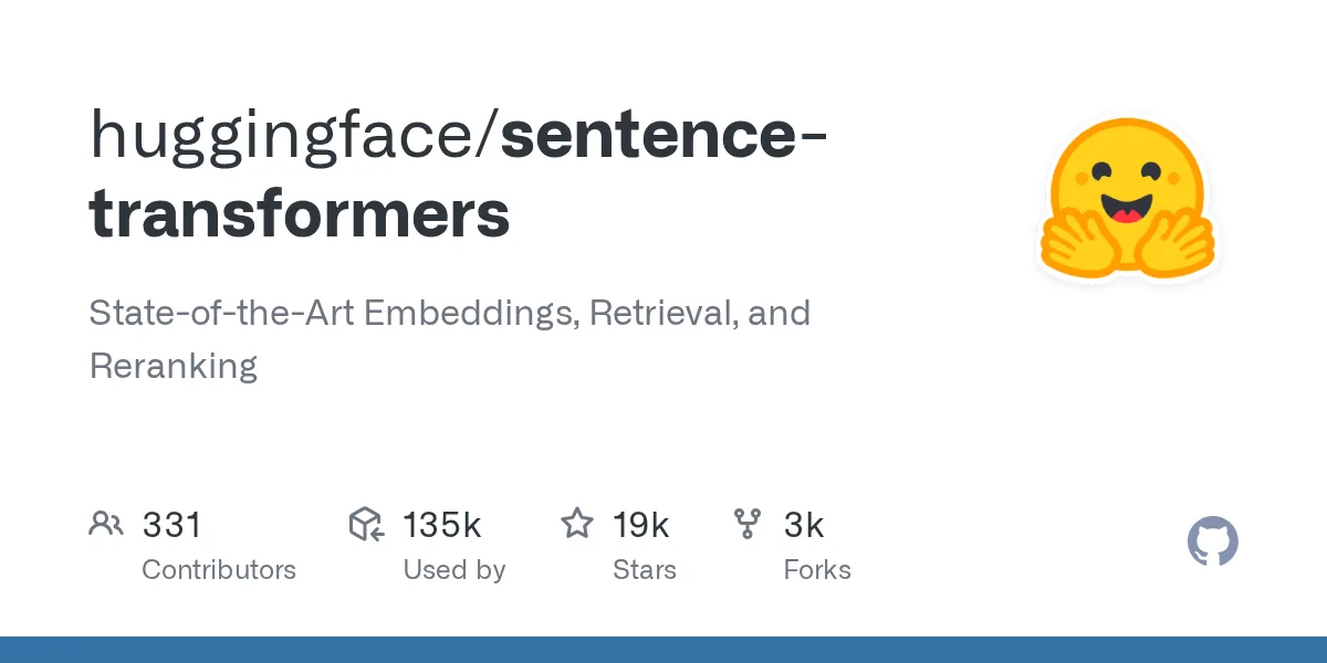 Preview of huggingface/sentence-transformers.