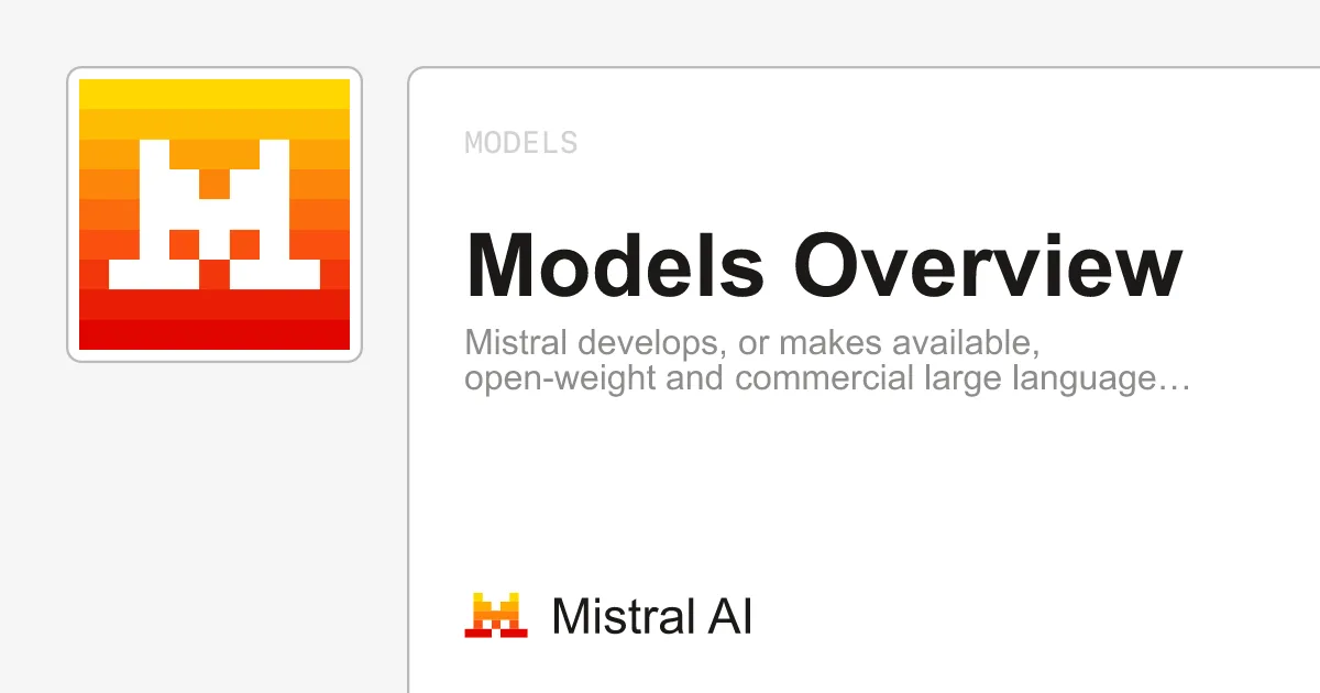 Preview of Models Overview.