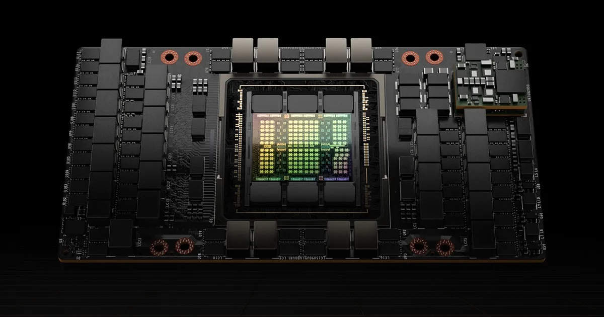 Preview of NVIDIA H100 GPU.