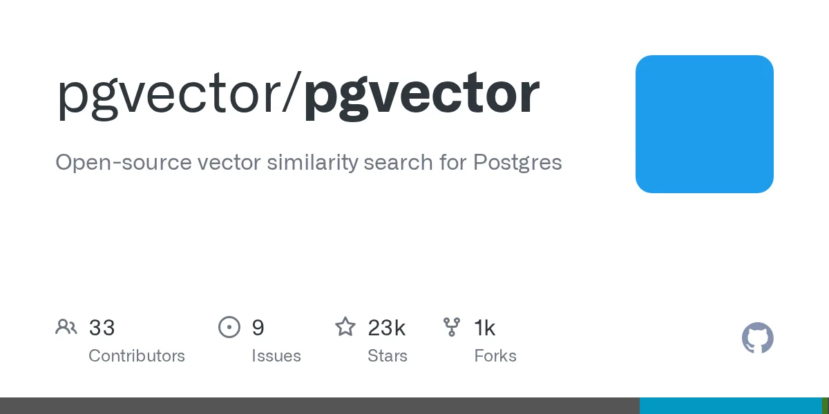 Preview of pgvector/pgvector.