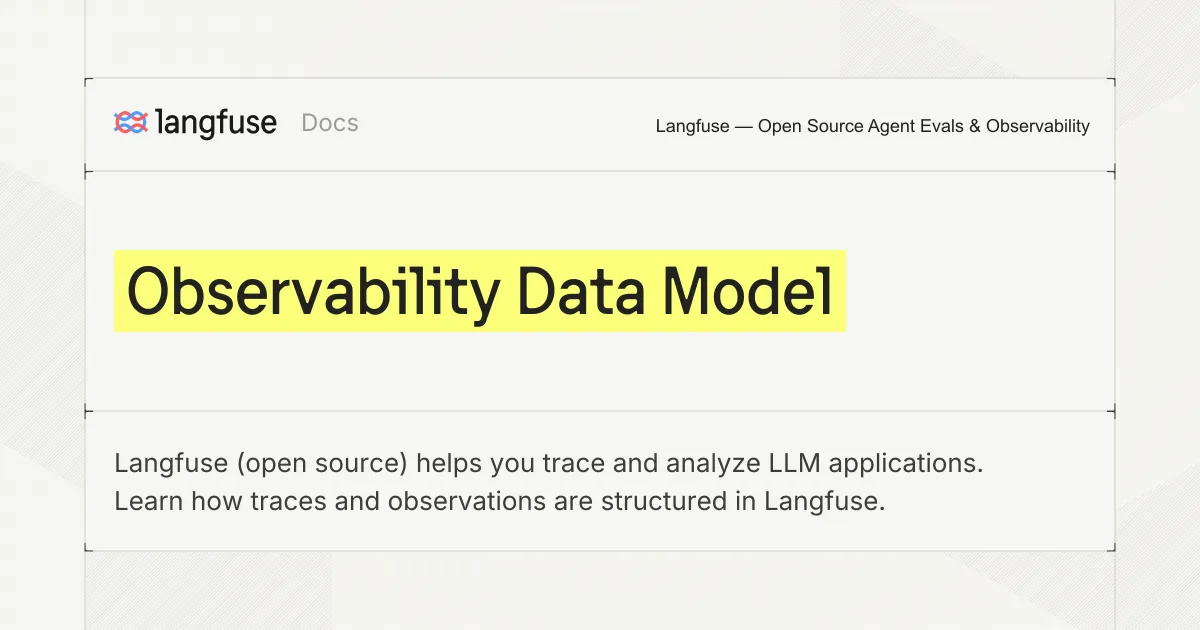 Preview of Observability Data Model - Langfuse.