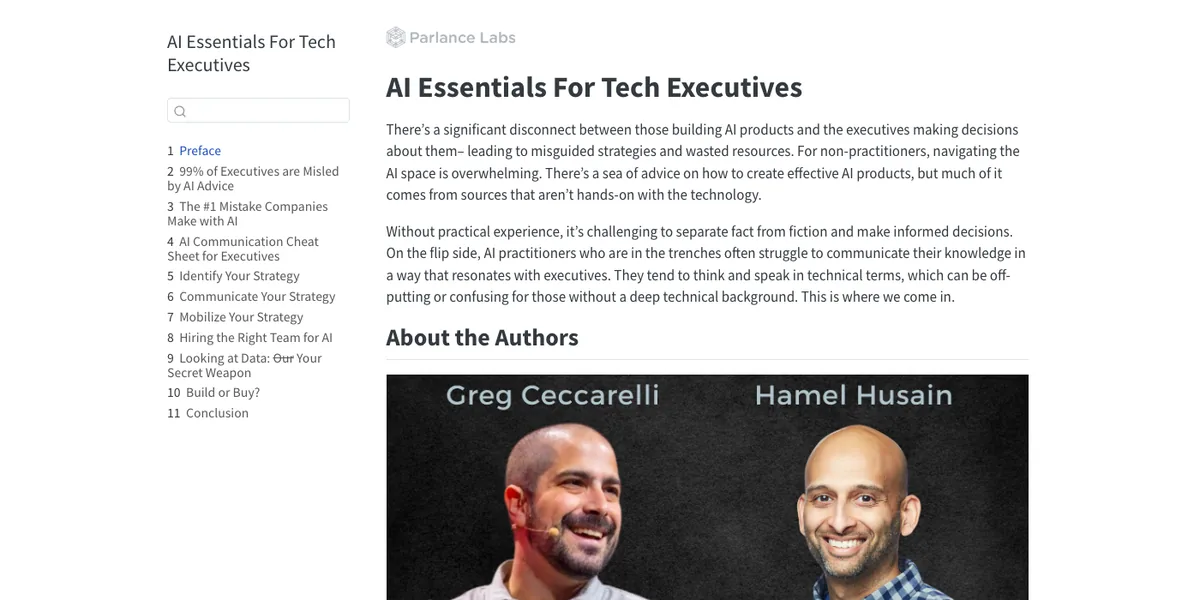 Preview of AI Essentials For Tech Executives.