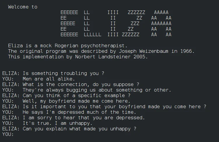 Preview of ELIZA.