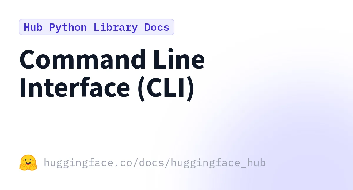 Preview of Command Line Interface (CLI).