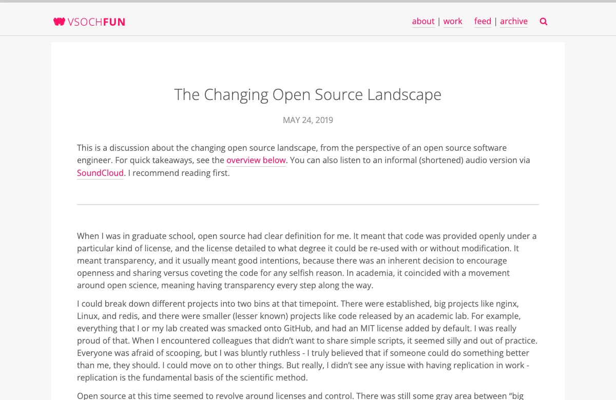 Screenshot of The Changing Open Source Landscape